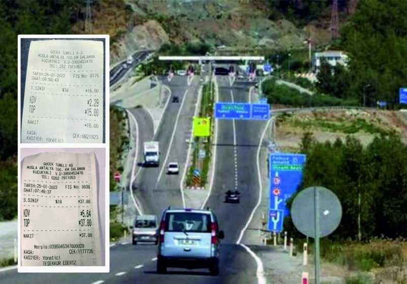 Göcek Tüneline Zam Geldi